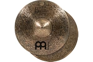 Meinl Cymbals Byzance 15" Dark Hihats, Pair — Made in Turkey — Hand Hammered B20 Bronze, 2-Year Warranty (B15DAH)