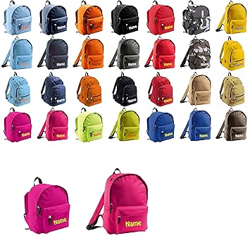 Schnoschi Rucksack mit Namen Bestickt Verschiedene Größen (Kinder und Erwachsene)