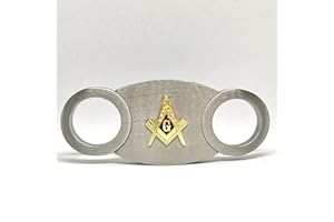 CIGAR CUTTERS BY JIM Mason Cigar Cutter, Freemasons - Double Guillotine Blades - in Gift Box