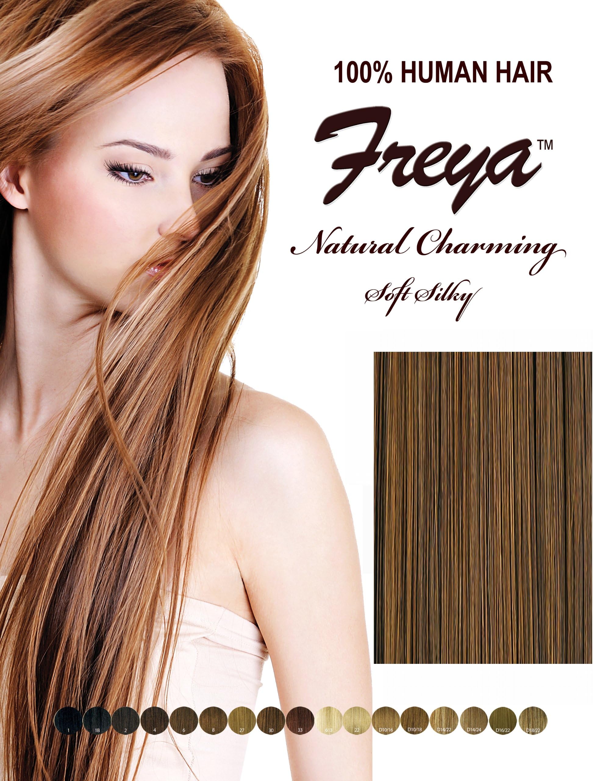 AMY HAIR18" Silky Remy Human Hair Weft - Amy Freya Silky (Auburn(#30))