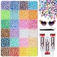 24000Pcs Mixed-Color Resin Rhinestones with B7000 Jewelry Glue for Crafting, 3mm Non Hotfix Flatback Gems, Bedazzling Crystal for DIY Crafts Clothing Tumblers Mugs Shoes Fabric Decor Nail Art