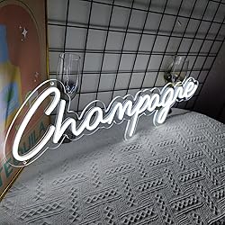 Champagne Neon Signs for Wall Decor, 23.6*7.7