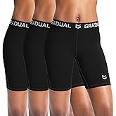 G Gradual Women's Spandex Compression Volleyball Shorts 3" /7" Workout Pro Shorts for Women