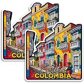Cartagena Colombia Fridge Magnet 4 Inch 2-Pack Vinyl | Holds On Refrigerators, Lockers, Whiteboards &amp; Filing Cabinets &ndash; Travel Souvenir Gift For Men &amp; Women