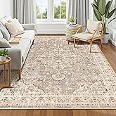 Pauwer Boho Washable Area Rug 8x10 Large Soft Living Room Bedroom Floor Carpet Mat Indoor Farmhouse Vintage Non Slip Accent T