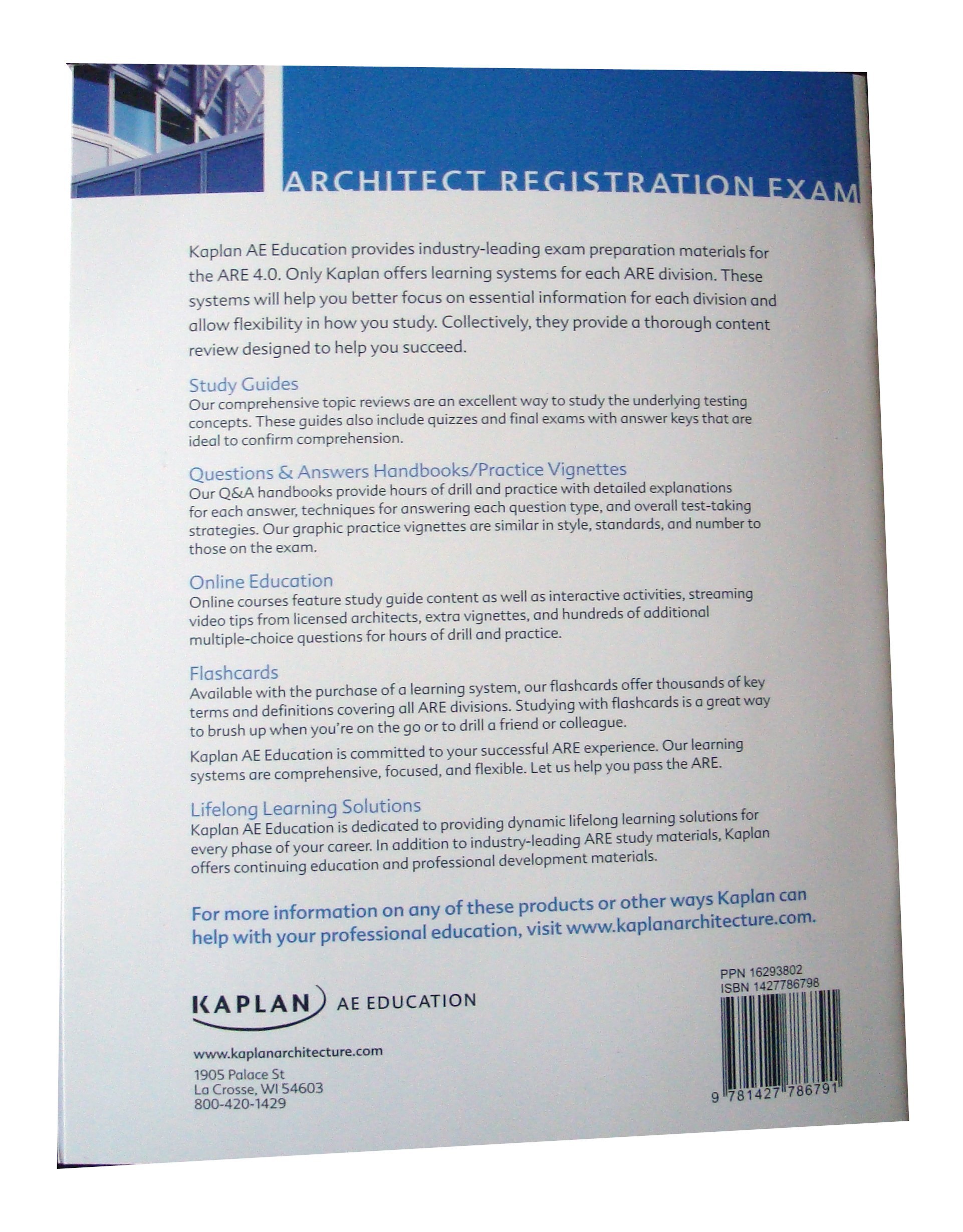 KAPLAN AE Education - ARE 4.0 - Construction Documents & Services -  Practice Questions and Answers (KAPLAN AE Education): John Hardt, KAPLAN AE  Education: ...