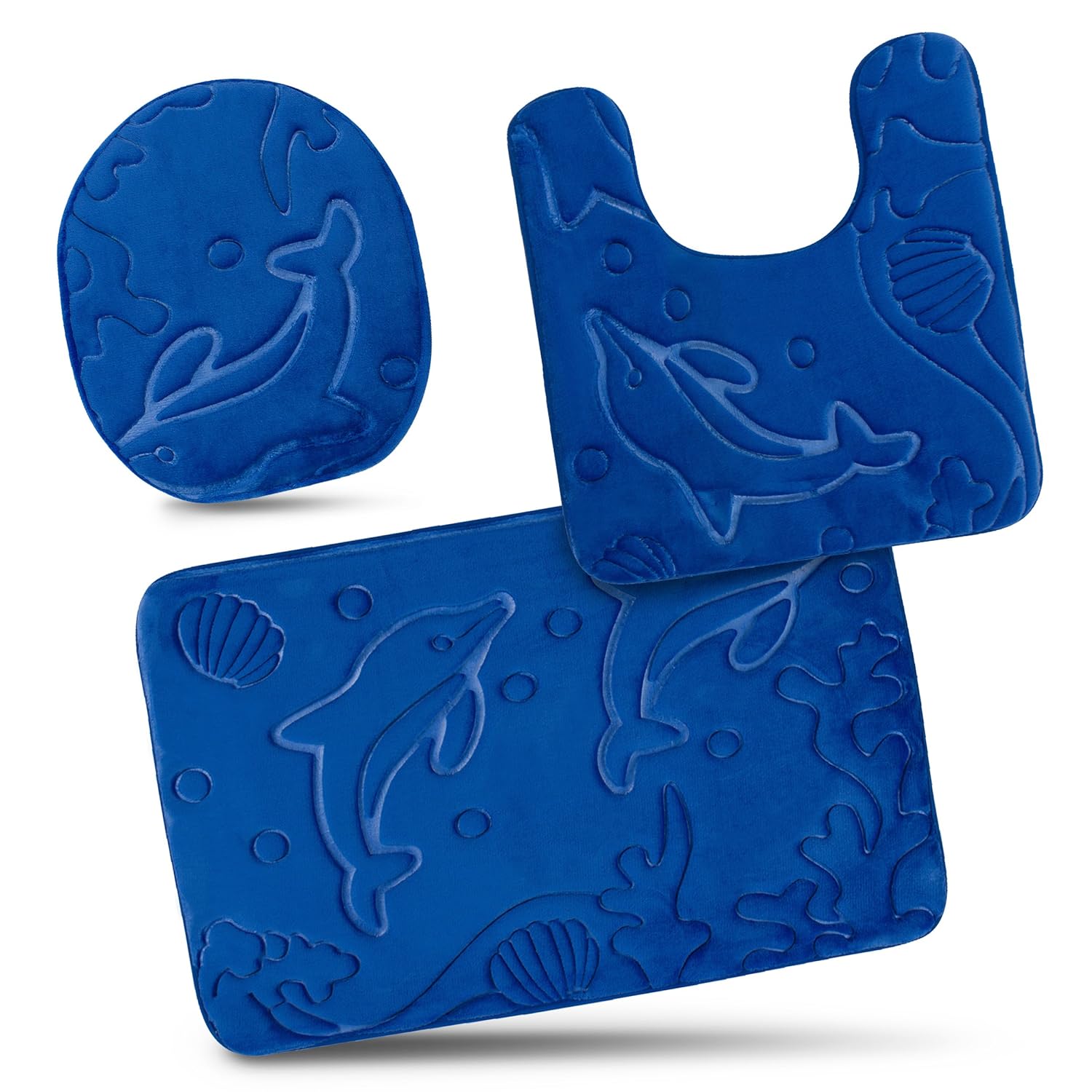 Best bathroom rug toilet seat cover blue