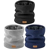 HONGTEYA Neck Gaiters for Men, Winter Neck Warmer Face for Men & Women,Thick Windproof Warm Lined Ski Mask