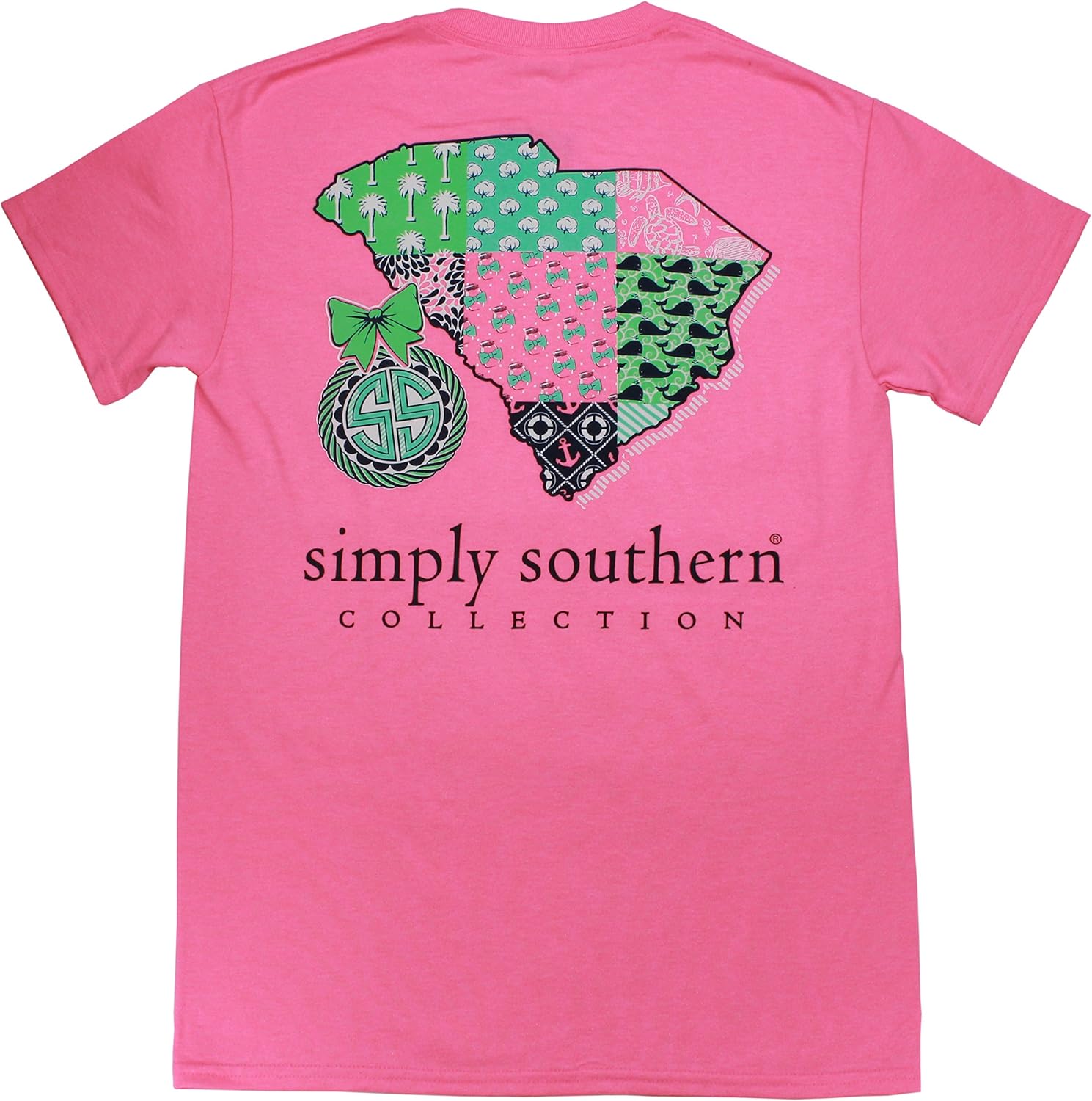 Simply Southern Tees Short Sleeve Preppy South Carolina Pink Clothing