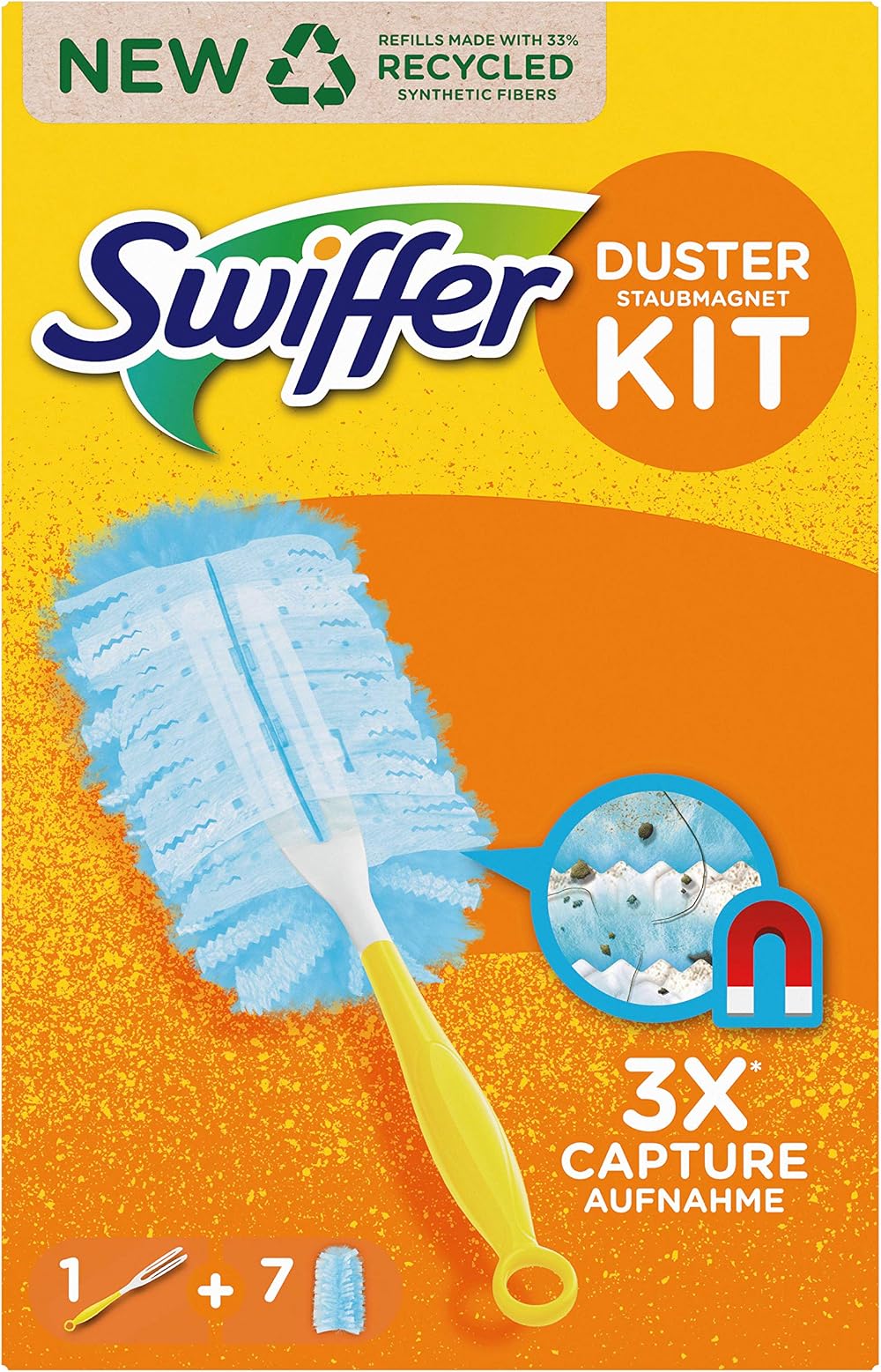 Swiffer Dust Magnet Kit with 1 Handle and 7 Refill Cloths