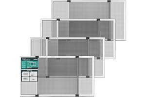 Paramondo Expandable Window Screen, Horizontal (15" H x 21.6" - 40" W, 4 Pack) Adjustable Window Screens, Replacement Window Screens for House Windows