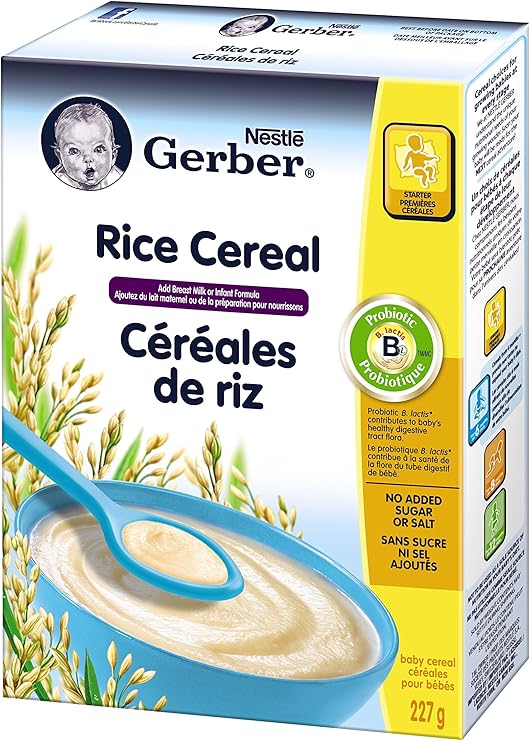 Gerber Rice Cereal Standard, Stage 1, 227g box (6 pack) Amazon.ca Grocery