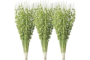 20 Pack Green Christmas Artificial Glitter Berry Stem Decorations 15.7 in Decorative Bead Sticks Christmas Picks Glittery Twi