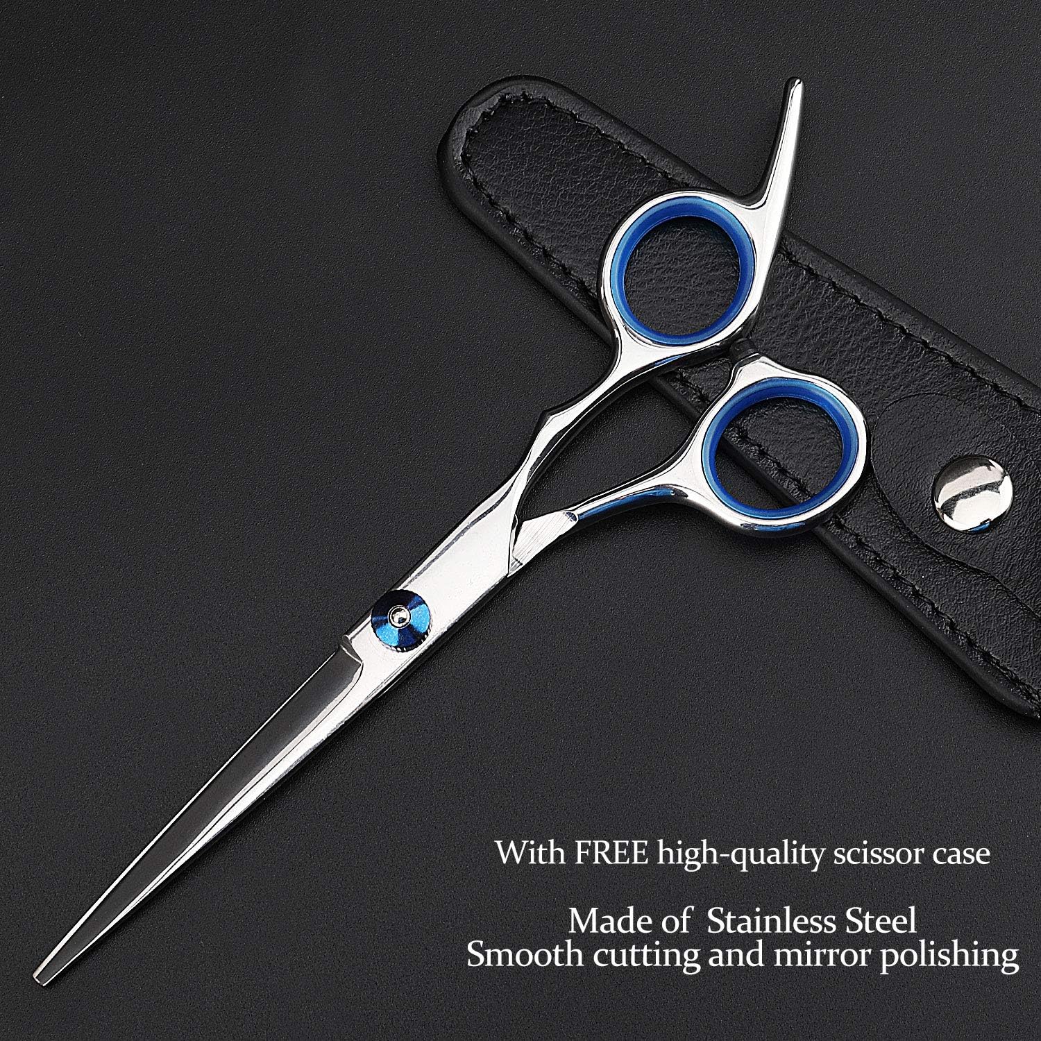 Hair Scissors,Professional Hair Cutting Scissors Barber Shears Tools 6" Length with Fine Adjustment Tension Screw 100% Stainless Steel,Hairdressing Scissors for Men Women Adults Kids Babies: Home Improvement