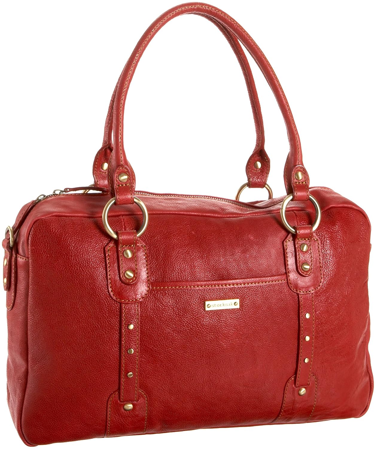 storksak elizabeth leather nappy bag