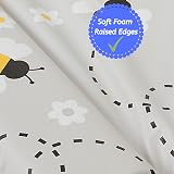 Babycurls Changing Mat with Raised Edges Grey Bee 76x45cm Waterproof view 4