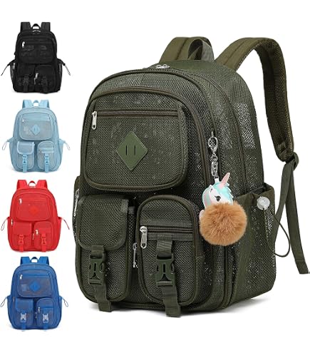 Amazon.com | Heavy Duty Mesh Backpack with Rain Cover For  display picture 2
