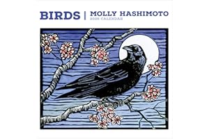 Wall Calendar 2026, Molly Hashimoto: Birds Art, 12 Months, Large Grid Design Featuring 12 Artworks