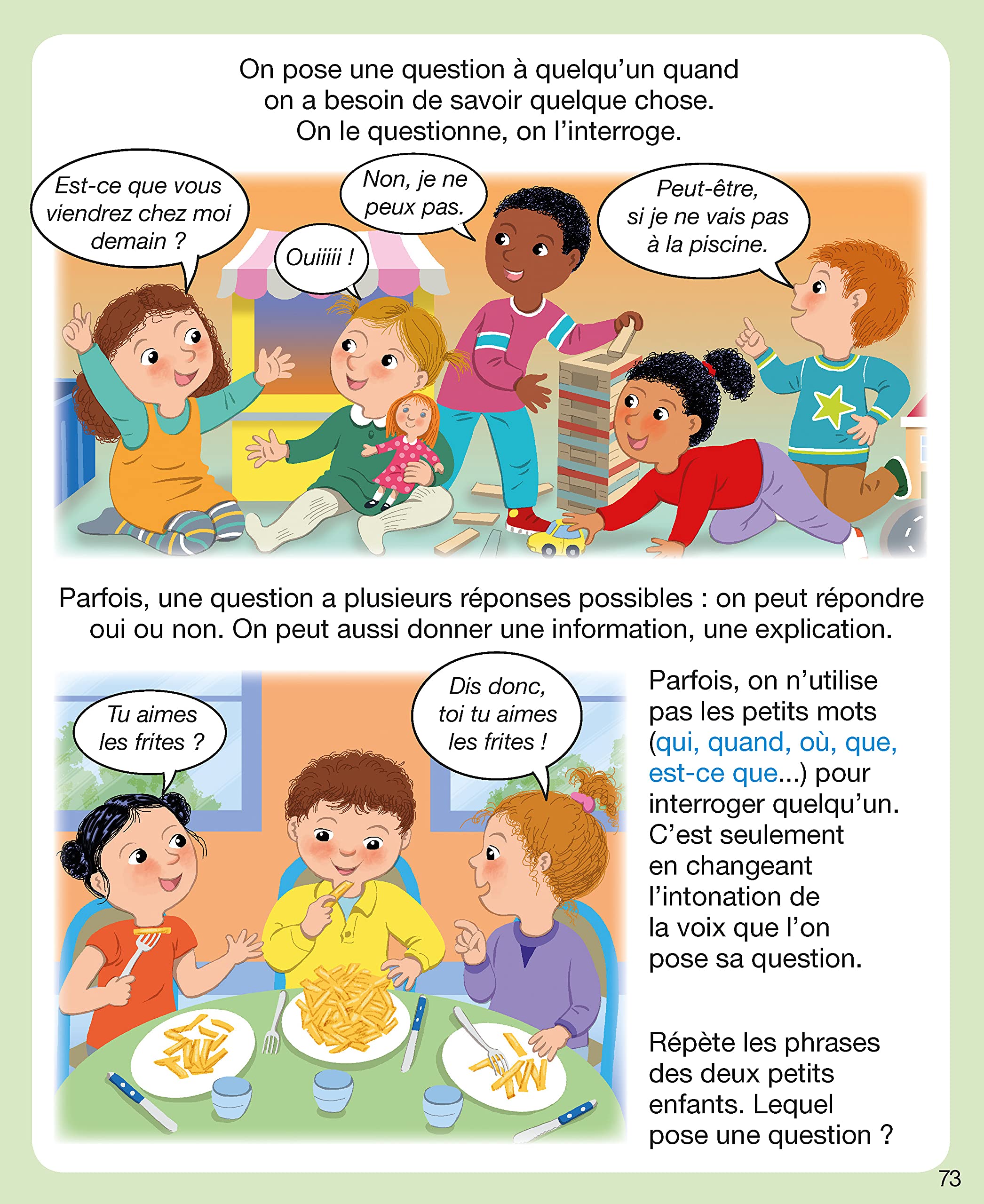 Un enfant de 2 ans repete des phrases encore et encore