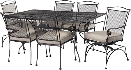Amazon Com Terrace 7pc Dining Set From Bji Patio Outlet Outdoor And Patio Furniture Sets Garden Outdoor