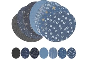 Healifty 13Pcs Denim Patches Sewing Repair Patches Jeans Patch Iron on Applique for Clothing Jeans and DIY Repair (Random Colors)