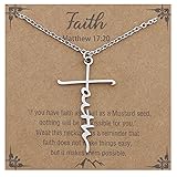 Haoze Faith Cross Necklace Christian Gifts for