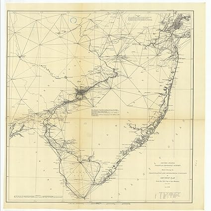 Amazoncom C1881 18 X 24 Reproduction Old Map Chart