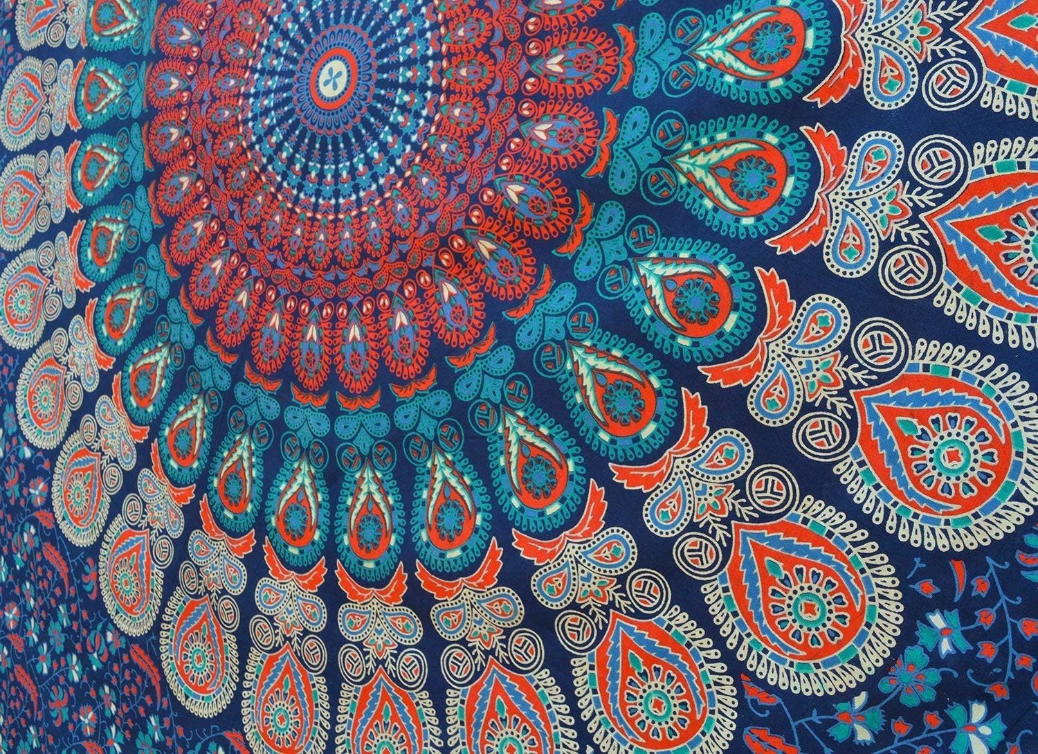 Tapestries - Popular Handicrafts Tapestry Wall Hanging Hippie Elephant Mandala Bohemian Hippy Intricate Indian Tapestry 54 x 82 Inches (140cm x 210 cm) Midnight Blue