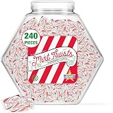Atkinson's Natural Mint Twists Peppermint Bite Size, 0.16oz, 240ct Jar Pack | Individually wrapped soft peppermint mints, gluten free, kosher, vegan. A classic Texas candy since 1932.