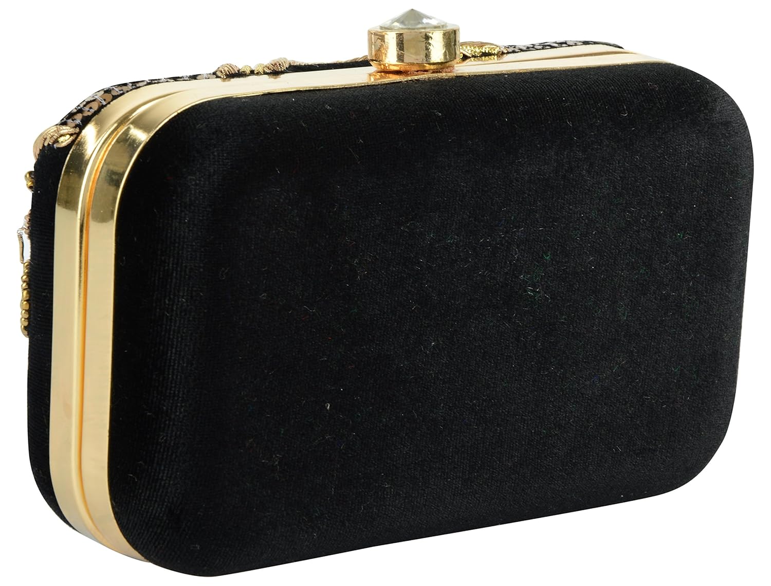 tooba women's sequence necklace box clutch