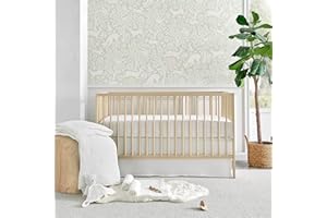 Levtex Baby - Cloud Muslin Crib Bed Set - Baby Nursery Set - White Stars - Textured Muslin - 5 Piece Set Includes Quilt, Fitted Sheet, Two Swaddles & Bear Lovey
