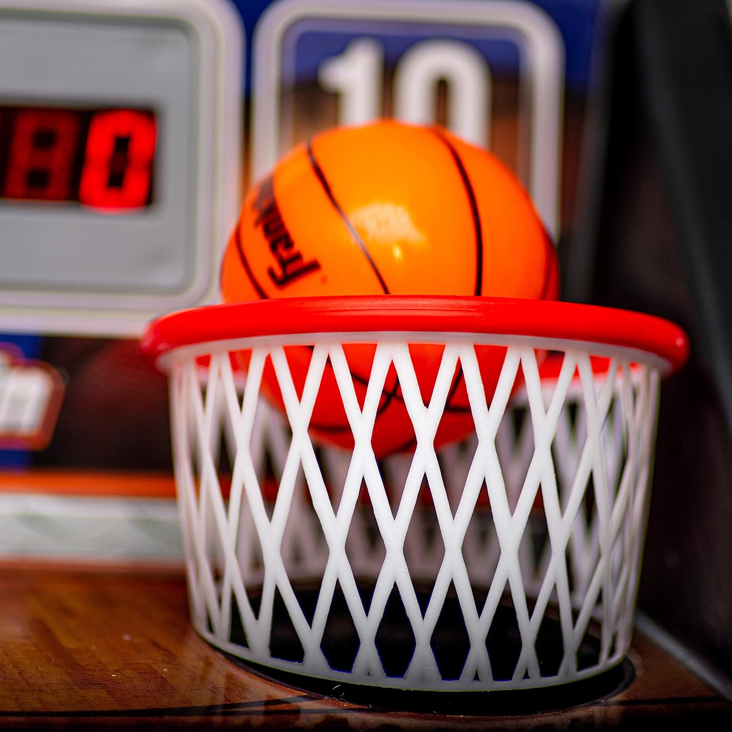 Franklin Sports Basketball Arcade Game - Table Top Bounce A Bucket Shootout- Indoor Electronic Basketball Game for Kids, Black, 21 x 11 x 19-Inch: Sports & Outdoors