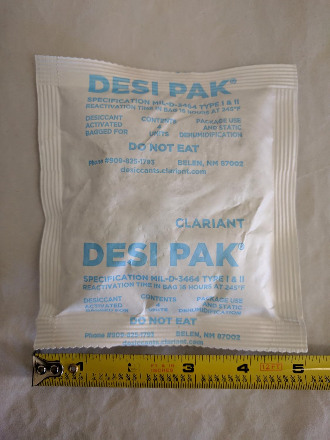 DesiPak Bentonite Clay Desiccant with Humidity Indicator 4 packs (5