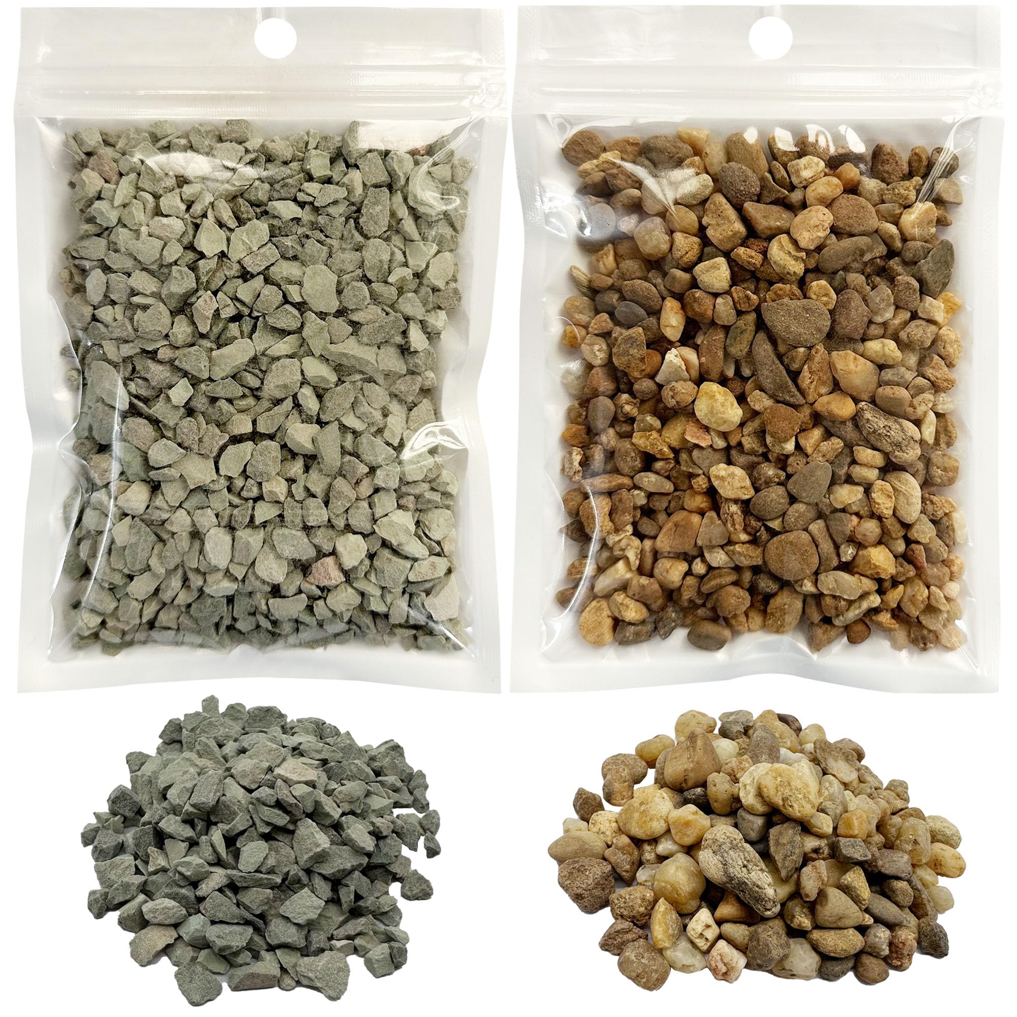 Attuslla Miniature Rock Basing Kit Miniature Rock Landscape Rocks DIY Terrain Model Kit Basing Kit for Terrain Scenery Landscape Model Railroad Sand Table Material, Mixed Color and Grey