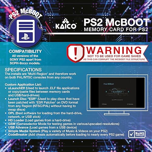 Hdd Ps2 Softmod Memory Card Kaico Free McBoot 8MB PS2 Memory Card