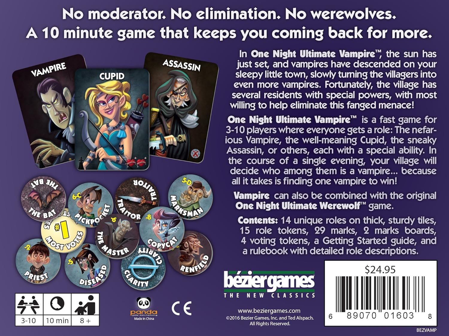 Bezier Games One Night Ultimate Vampire Card Game Bezier Games One Night Ultimate Vampire Card Game