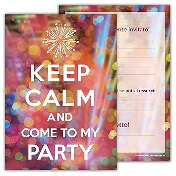 Partycards Set Di 12 Inviti Compleanno Biglietti Invito Per