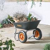 VonHaus Wheelbarrow 78L Heavy Duty Garden Cart with Two Pneumatic Tyres view 2