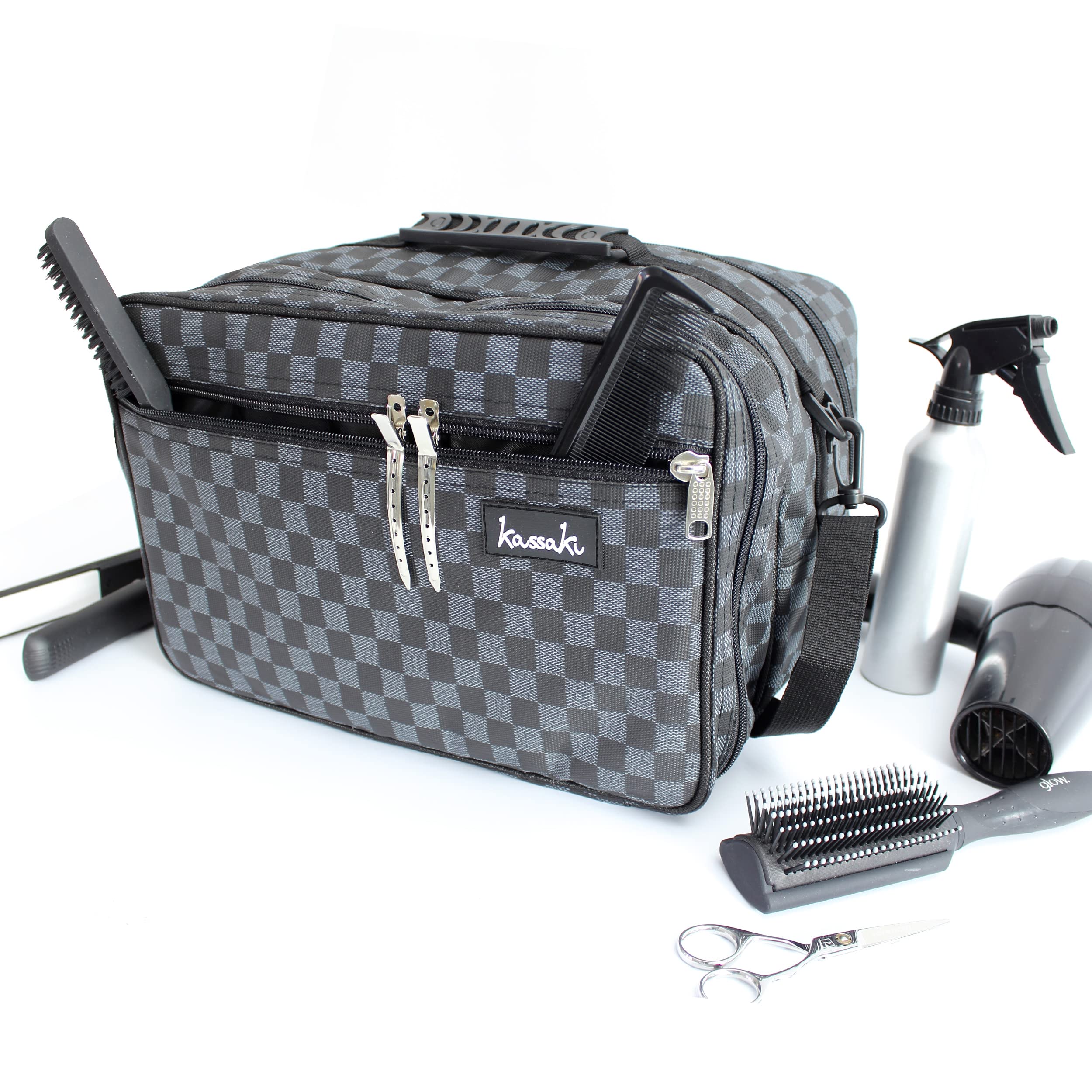 Kassaki Pro Hairdressing Tool Carry BagTravel-Professional Hairdresser Bag for Equipment & Tools