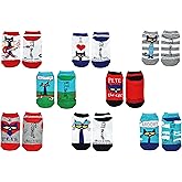 Pete the Cat Socks (Youth) (8 Pair) - Girls & Boys Low Cut Socks - Fits Shoe Size: 9-3 (Kids)