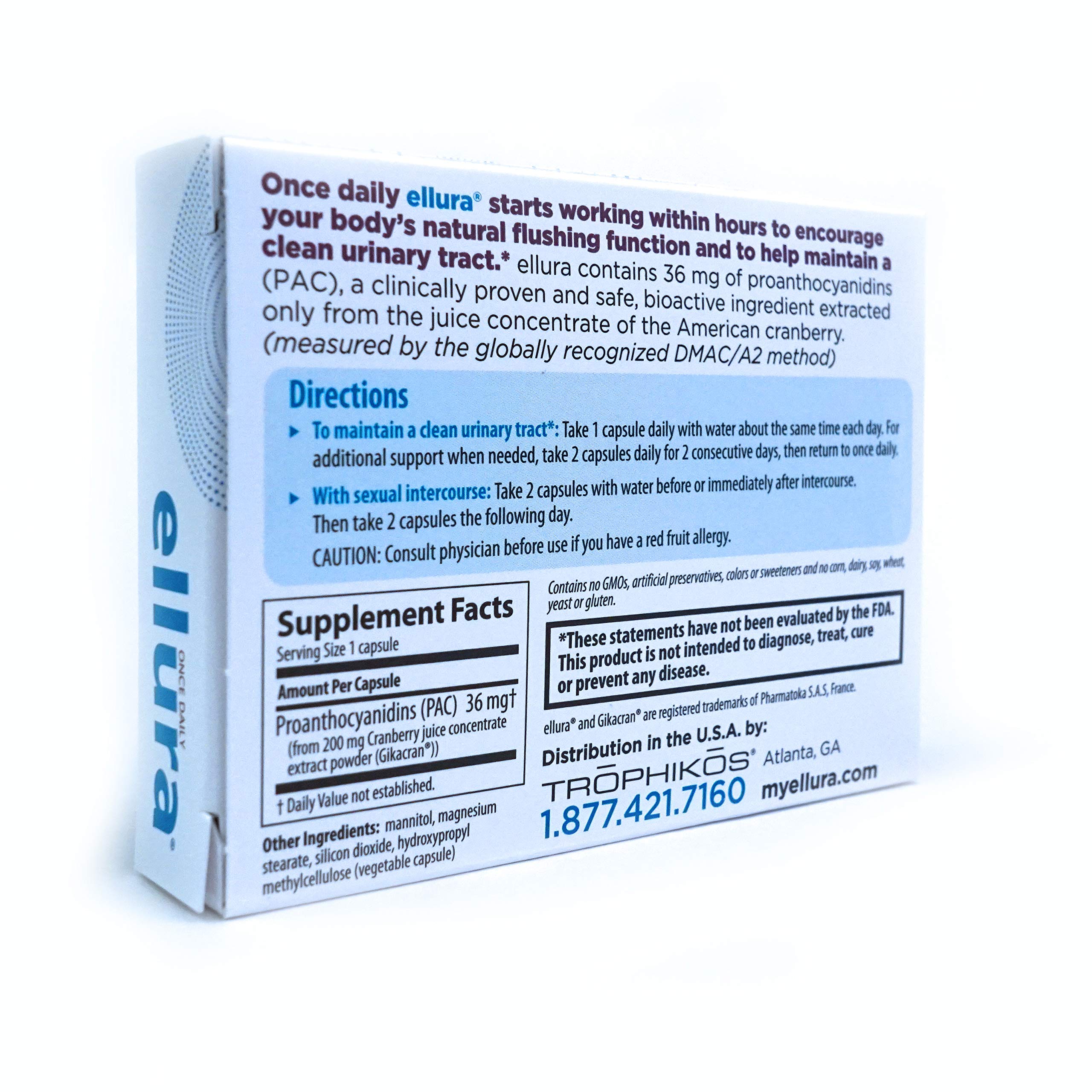 ellura 36 mg PAC (30 caps) MedicalGrade Cranberry Supplement for UTI