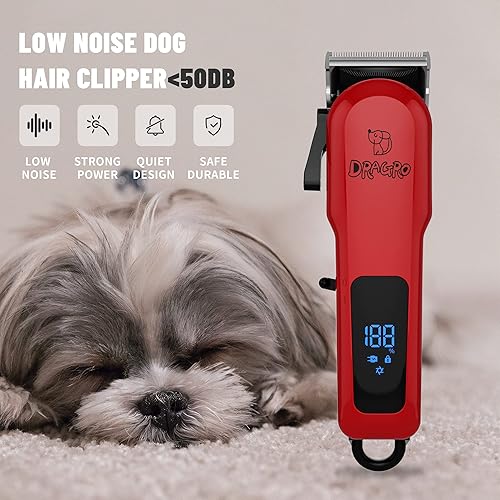 Dog Grooming Clippers Electric Cordless Pet Hair Trimmer