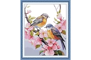 CrossNest 14CT Animal Counted Cross Stitch Kit for Beginners, Unprinted Complete DIY Embroidery Set with Pattern & Tools, Pre