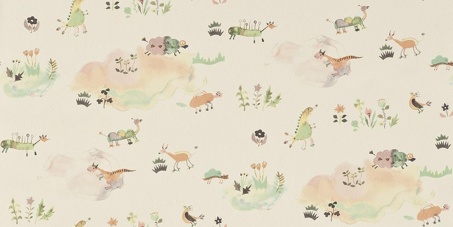 Amazon サンゲツ 壁紙3m キッズ アイボリー ファミリア ポップ Fe 4011 壁紙