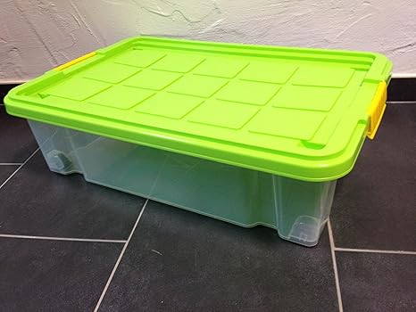 Unterbettkommode Aufbewahrungsbox Stapelbox Eurobox 60 X 40 X 18 CM MIT