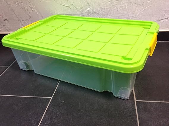 Unterbettkommode Aufbewahrungsbox Stapelbox Eurobox 60 X 40 X 18 CM MIT