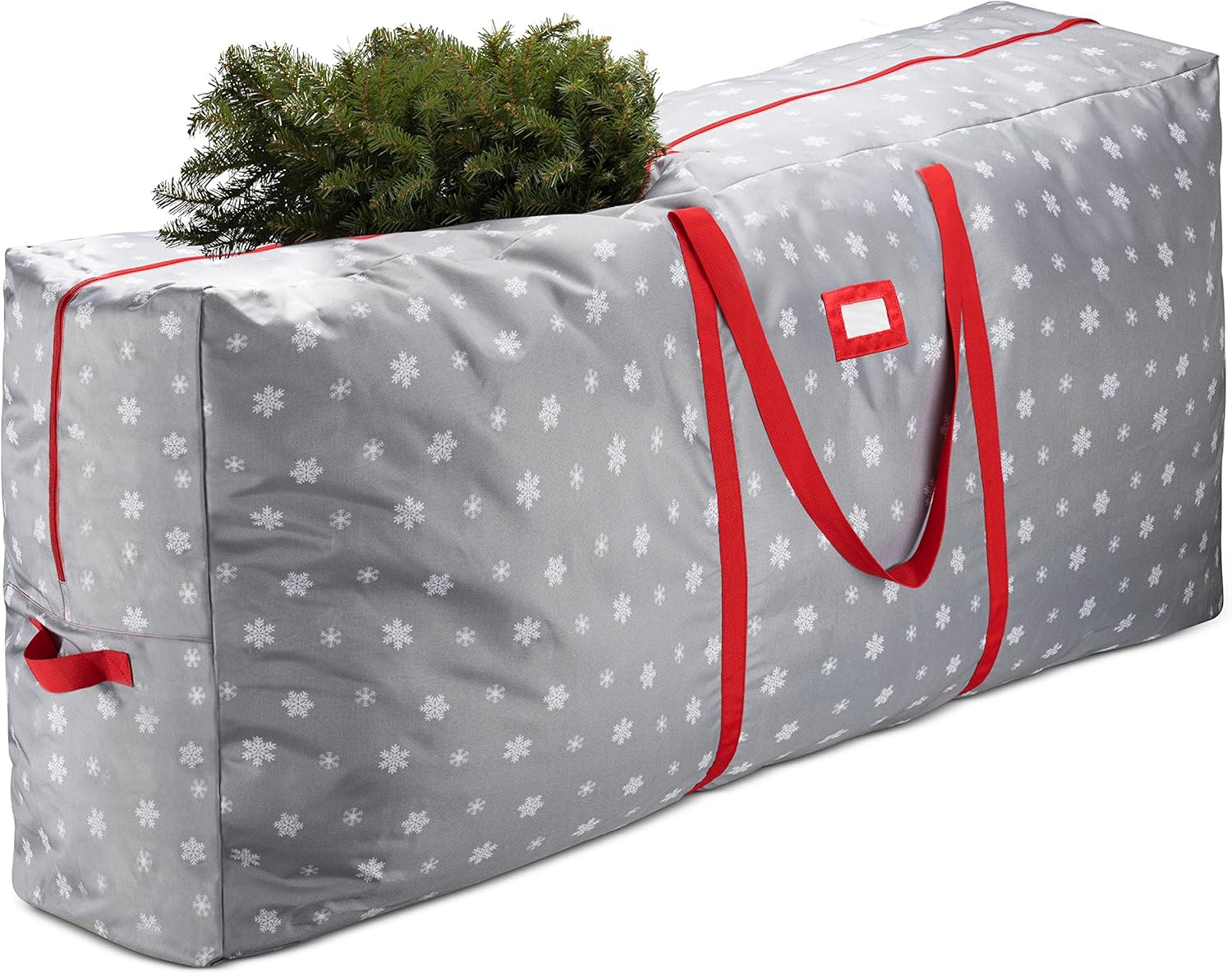 Holiday Décor Storage - Premium Christmas Tree Storage Bag, Fits Up to 9ft Tall Artificial Disassembled Trees, Holiday Xmas Bag Made of Tear Proof 600D Oxford, With Seasonable Snowy-Lane Design, Durable Handles & Dual Zipper
