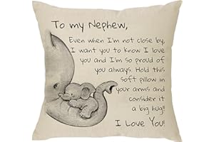 XUNLIZXY Nephew Gift From Aunty Uncle - Even When I'm Not Close by I Want You to Know I Love You and I Am So Proud of You-Reminder Gift for Men Teens Boys Funny Birthday Christmas Pillow Cover Pillowcase