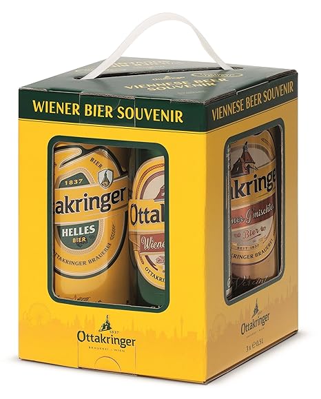 Ottakringer Wiener Bier Souvenir (3x 0,5l und ein Verkostungsglas)