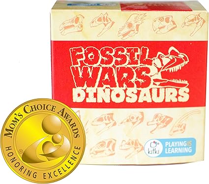 Kitki Fossil Wars Dinosaurs Game Stem Science Trivia Toy for Kids of Ages 8 and Up